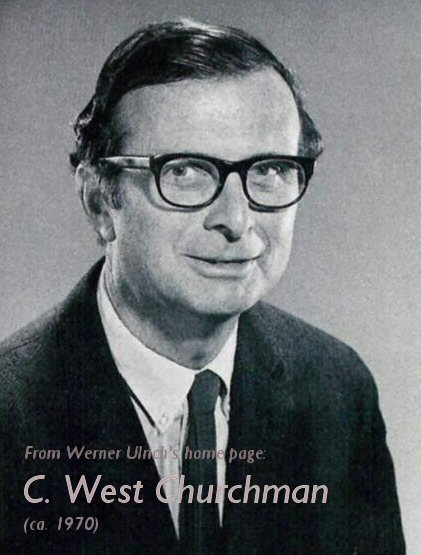 Link to 'A Tribute to C.W. Churchman' - Photo: Churchman in his late 50s, ca. 1970