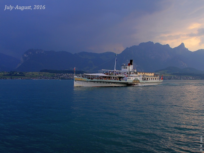 Steamboat on stormy Lake Thun - balancing technical and contextual competence